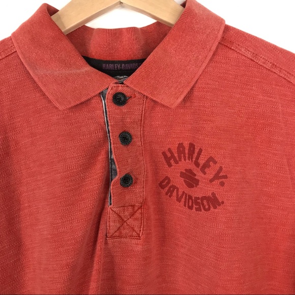 Harley Davidson Short Sleeve Skull Logo Polo - Picture 5 of 8